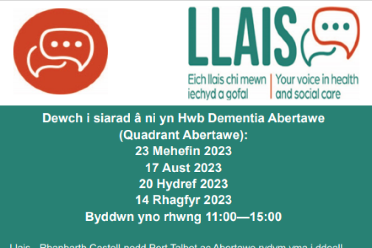 Digwyddiadau Llais CNPT a Hwb Dementia Abertawe
