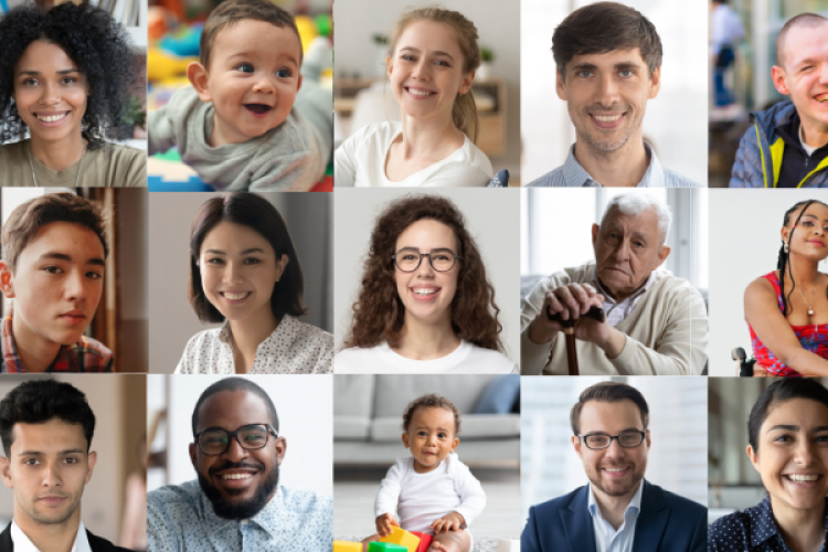 collage of diverse headshots of people
