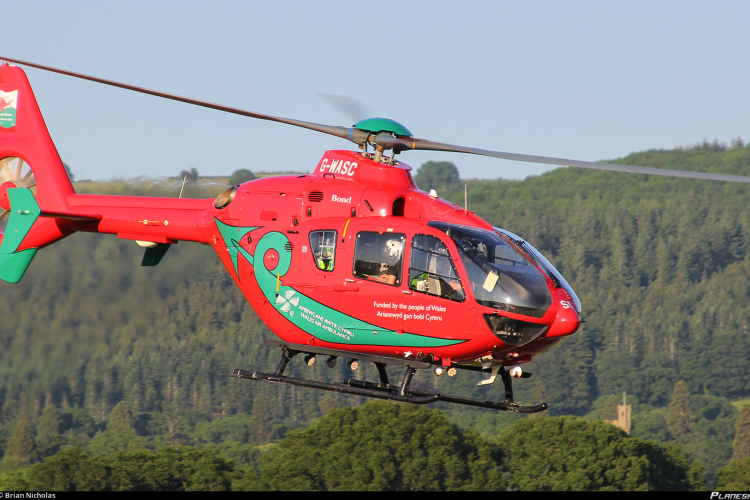 air ambulance flying in the air