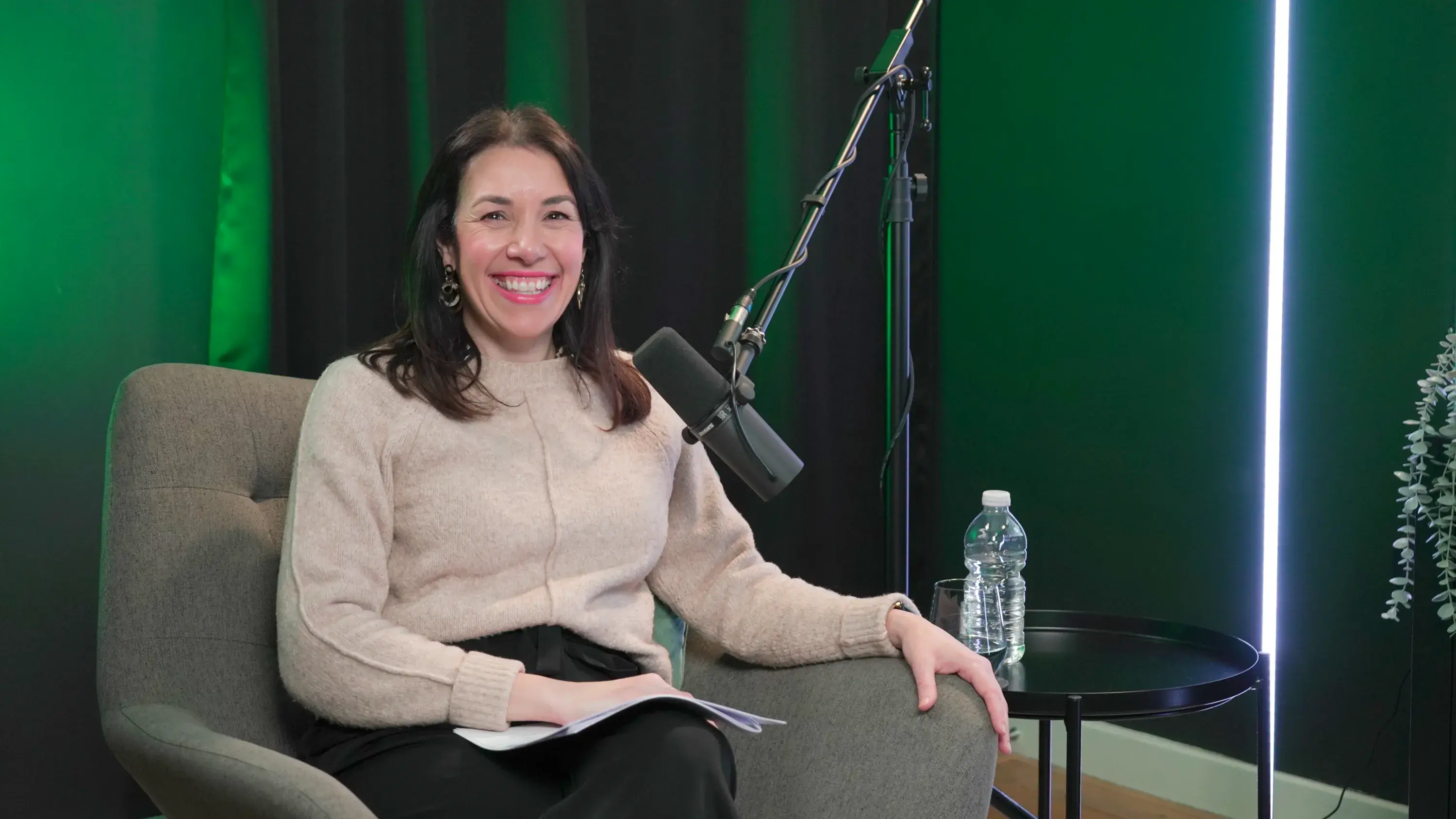 Photo of Nikki Giant in our podcast room